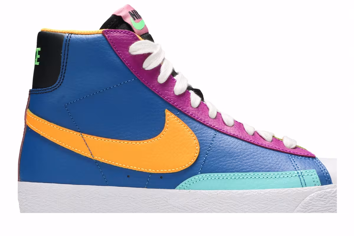 Nike Blazer Mid GS Aurora Purple Orange, view 3