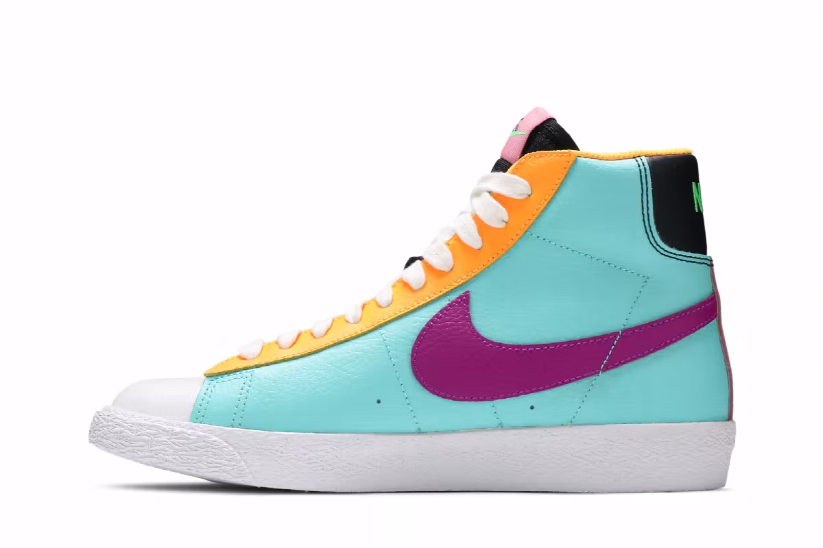 Nike Blazer Mid GS Aurora Purple Orange, view 4