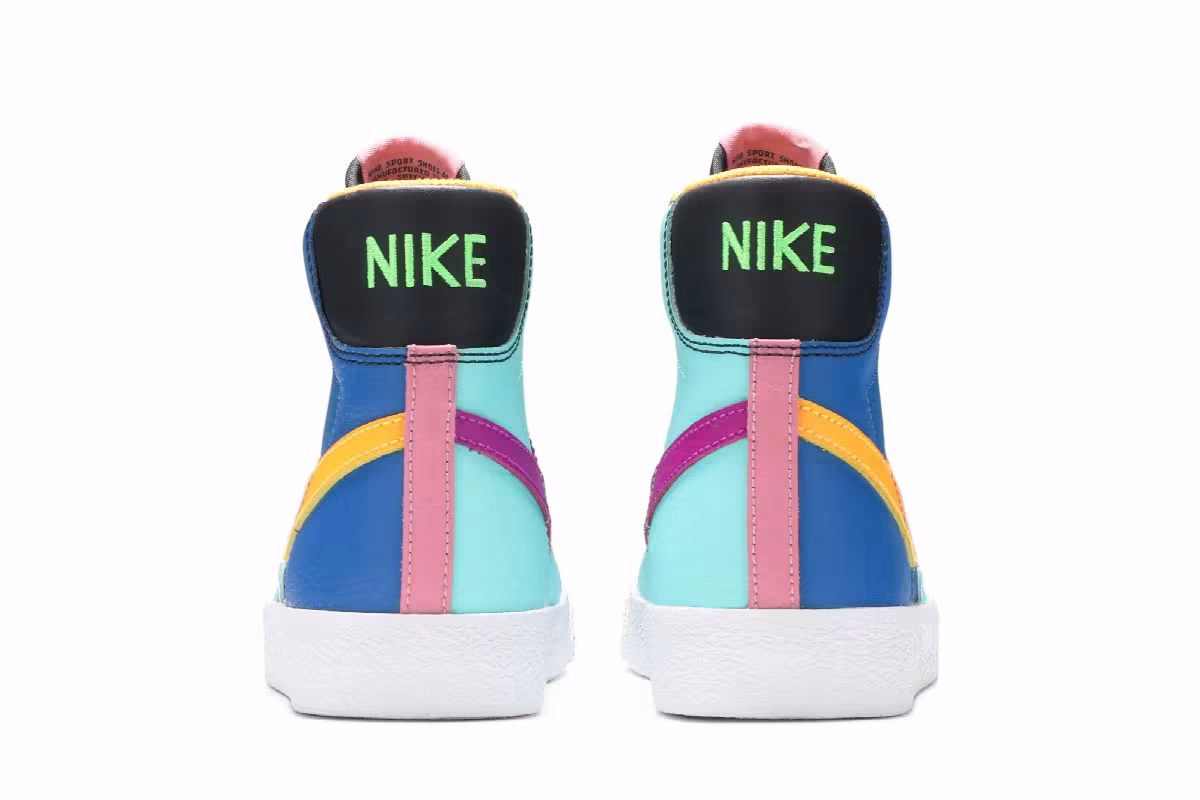 Nike Blazer Mid GS Aurora Purple Orange, view 7