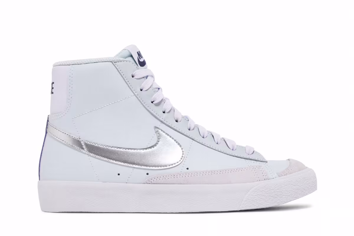 Nike Blazer Mid Platinum Grape Metallic Silver, view 2