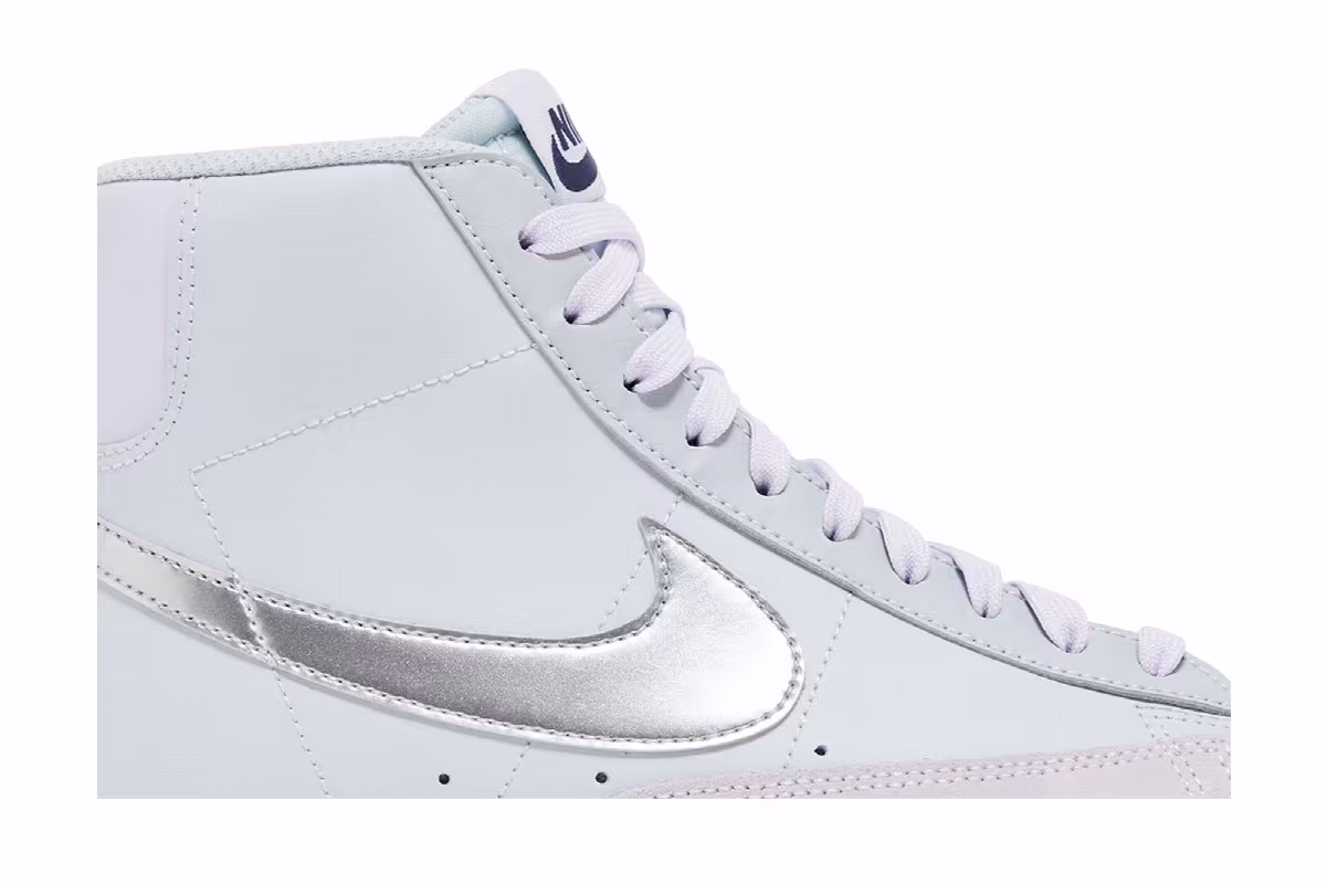 Nike Blazer Mid Platinum Grape Metallic Silver, view 3