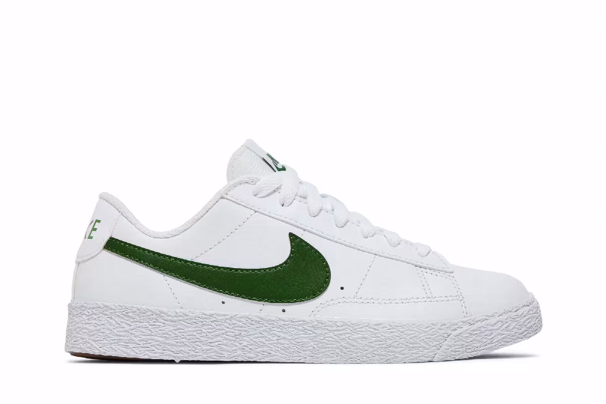Nike Blazer Low GS White Forest Green, view 2