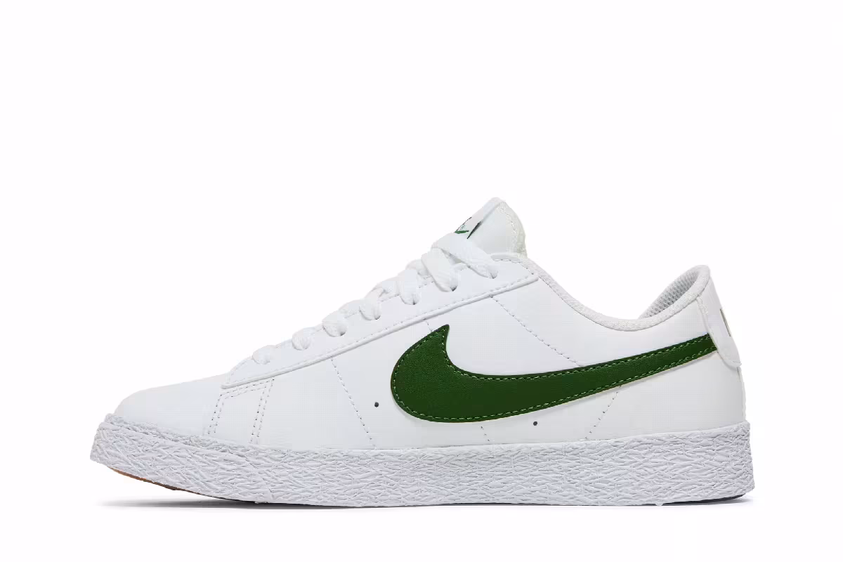 Nike Blazer Low GS White Forest Green, view 4