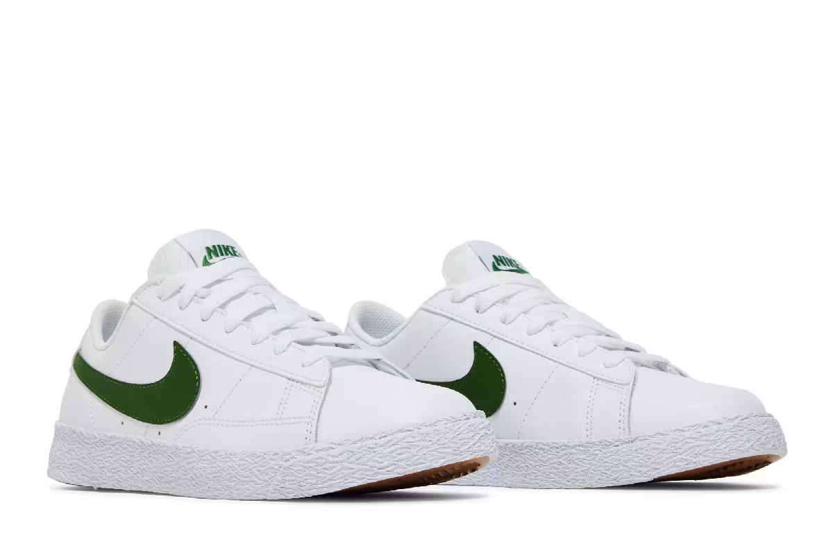 Nike Blazer Low GS White Forest Green, view 9