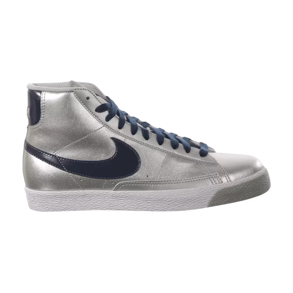 Nike Blazer Mid GS Metallic Silver Navy