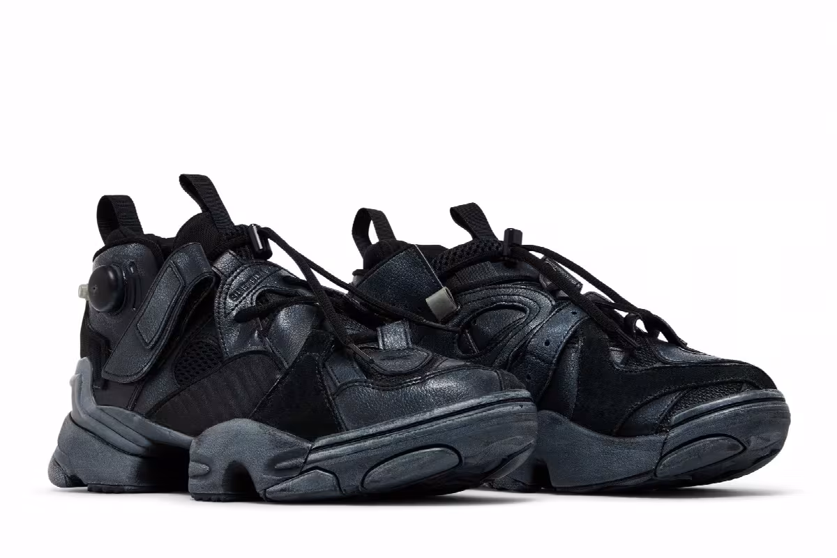 Vetements x Reebok Genetically Modified Pump Black, view 9