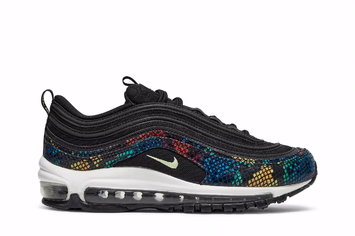 Nike Women's Air Max 97 SE Rainbow Snake, view 2
