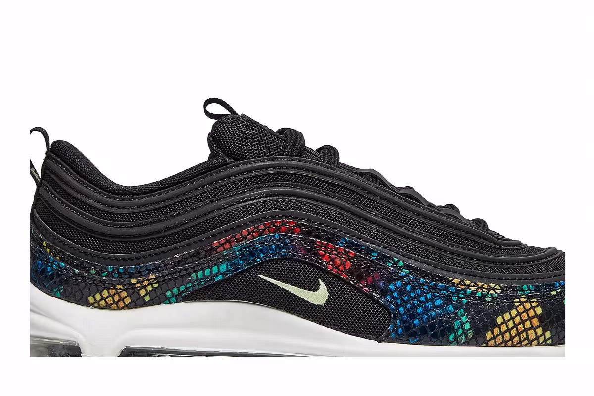 Nike Women's Air Max 97 SE Rainbow Snake, view 3