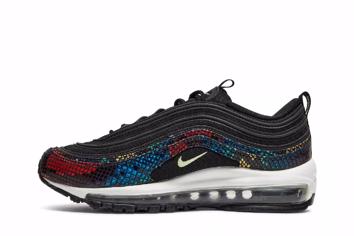Nike Women's Air Max 97 SE Rainbow Snake, view 4