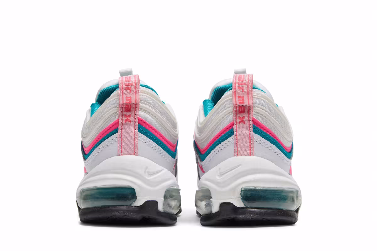 Nike Women's Air Max 97 White Pink Turbo Green, view 7