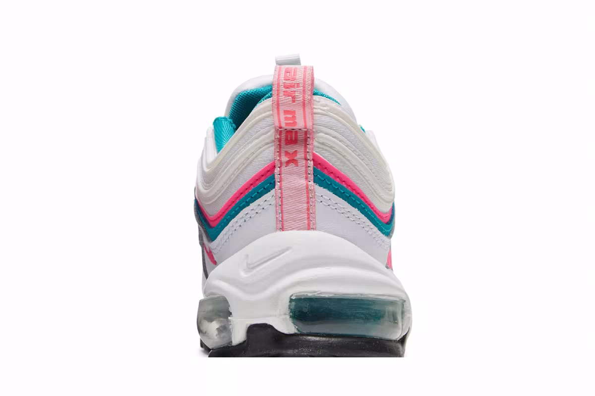 Nike Women's Air Max 97 White Pink Turbo Green, view 8