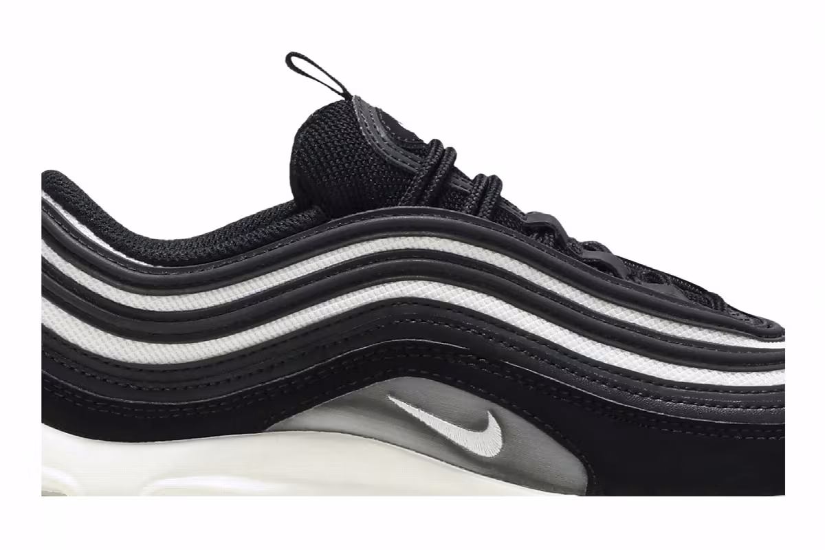 Nike Women's Air Max 97 Black Platinum, view 3