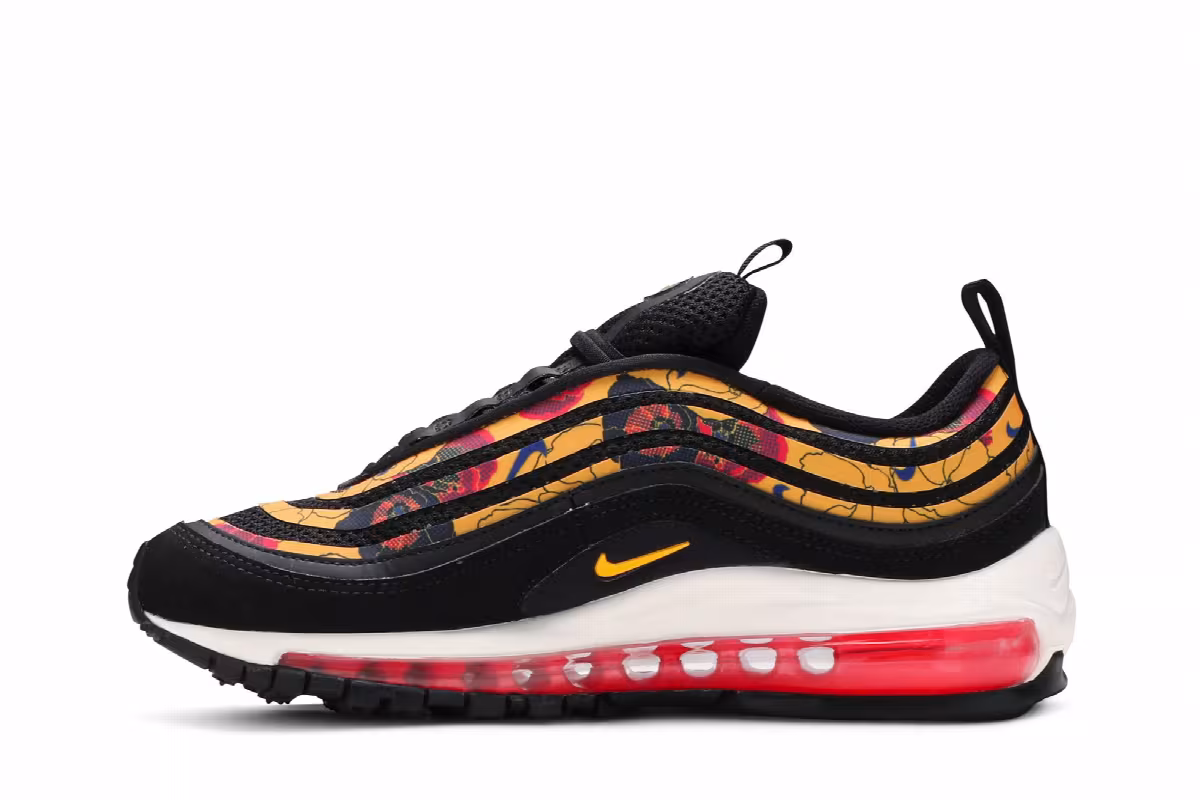 Nike Women's Air Max 97 SE Gold Floral, view 4