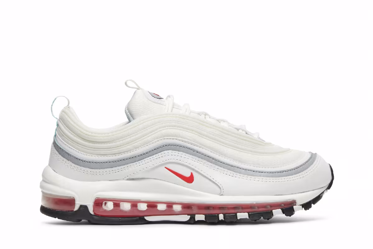 Nike Women's Air Max 97 White Siren Red, view 2