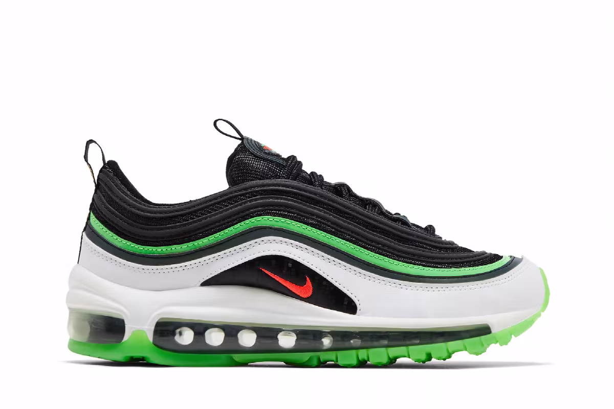 Nike Air Max 97 GS Black Green, view 2