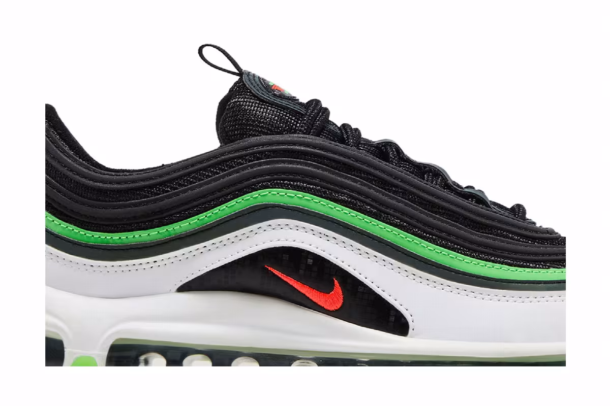 Nike Air Max 97 GS Black Green, view 3