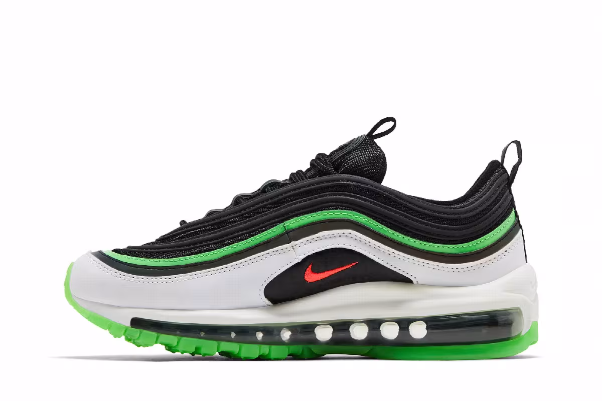 Nike Air Max 97 GS Black Green, view 4