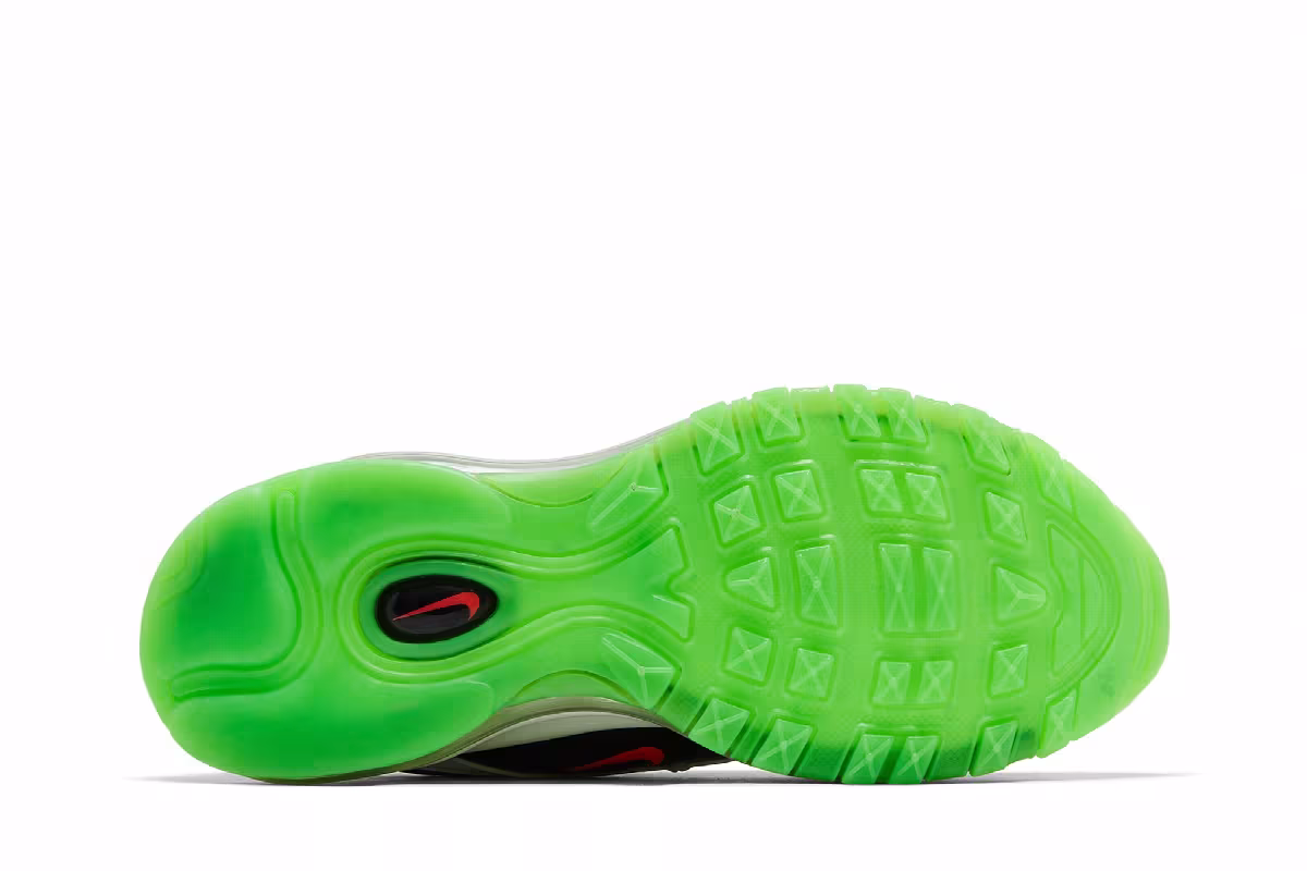 Nike Air Max 97 GS Black Green, view 5