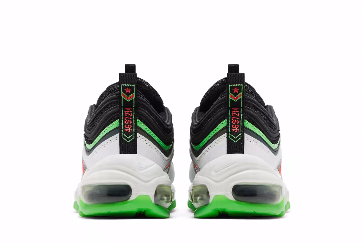 Nike Air Max 97 GS Black Green, view 7