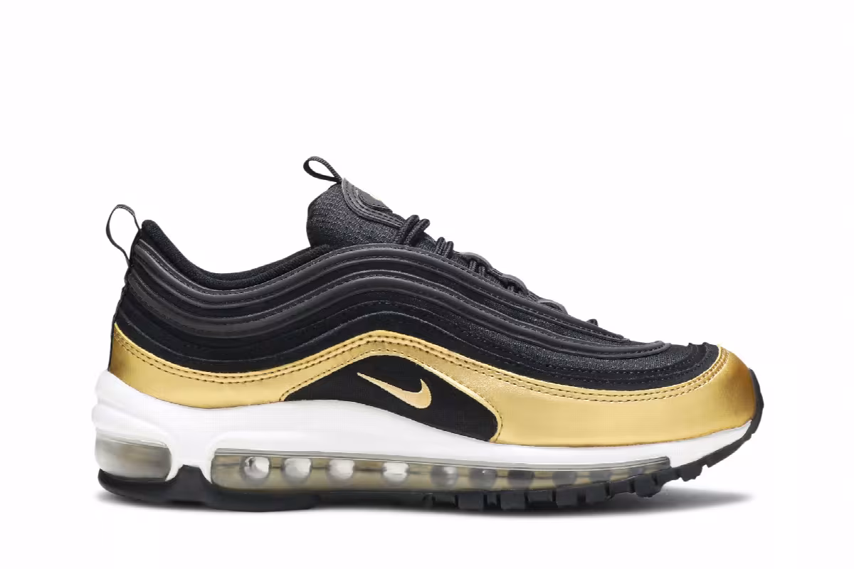 Nike Air Max 97 GS Black Metallic Gold, view 2