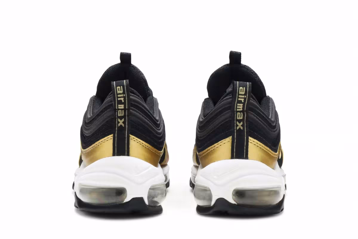Nike Air Max 97 GS Black Metallic Gold, view 7