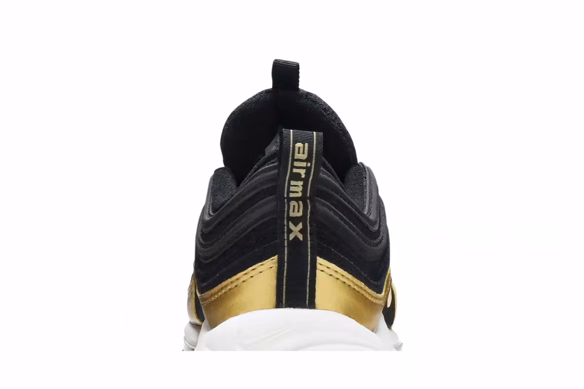 Nike Air Max 97 GS Black Metallic Gold, view 8