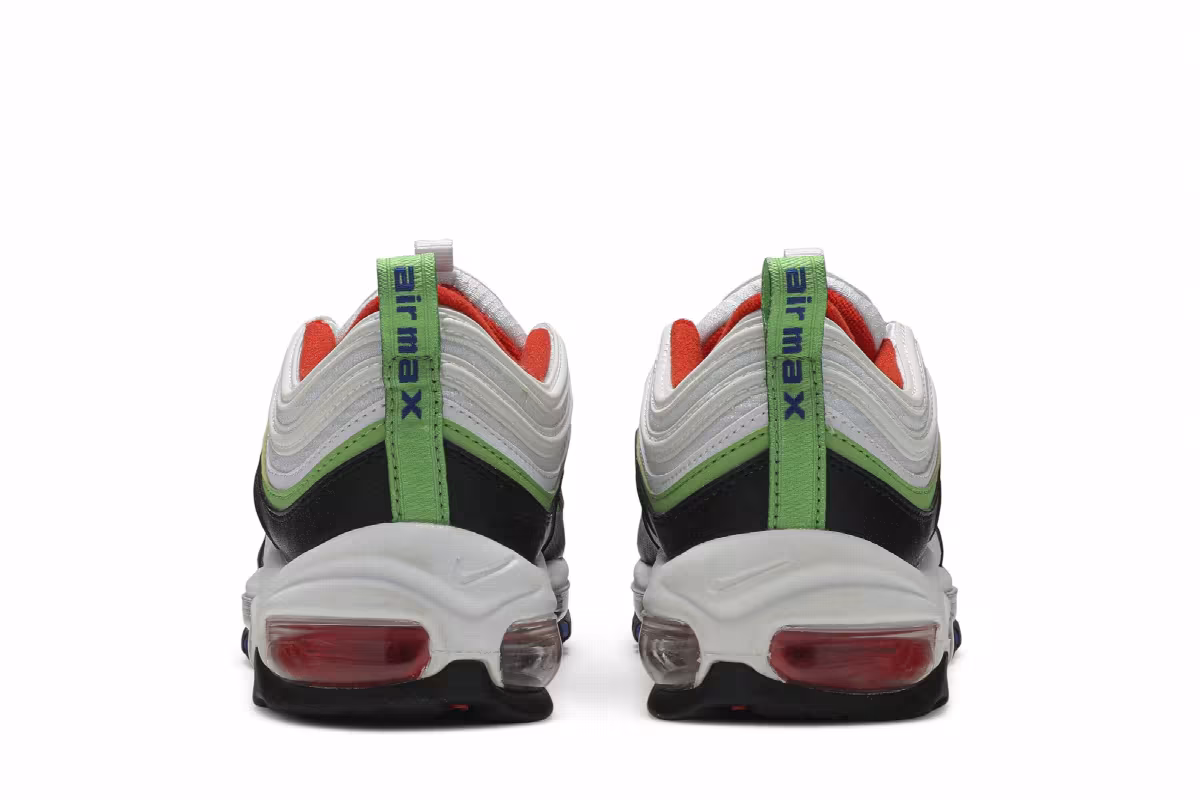 Nike Air Max 97 GS White Royal Green Nebula, view 7