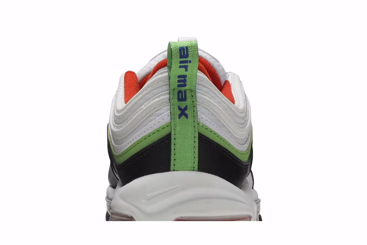 Nike Air Max 97 GS White Royal Green Nebula, view 8