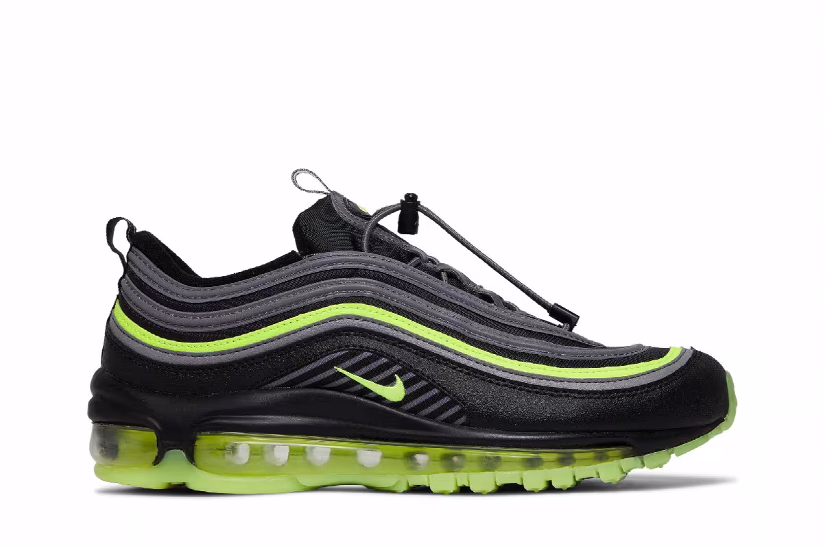 Nike Air Max 97 HZ GS Black Volt, view 2