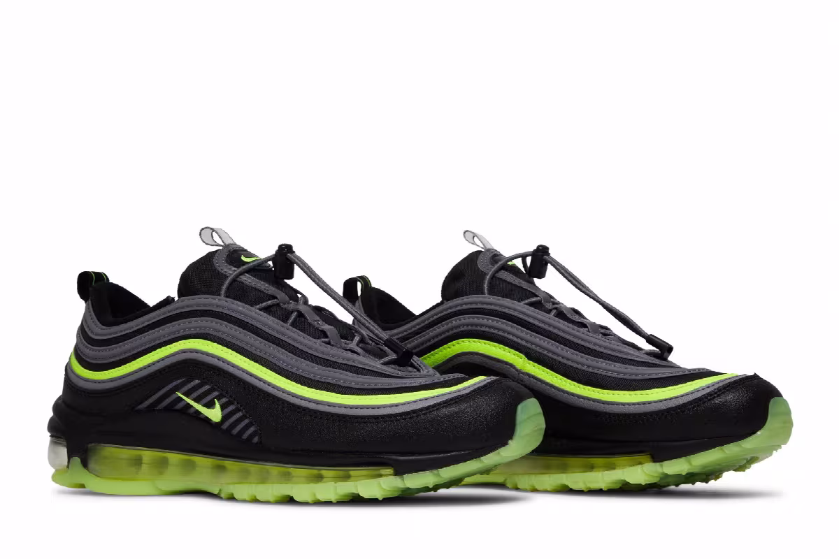 Nike Air Max 97 HZ GS Black Volt, view 9