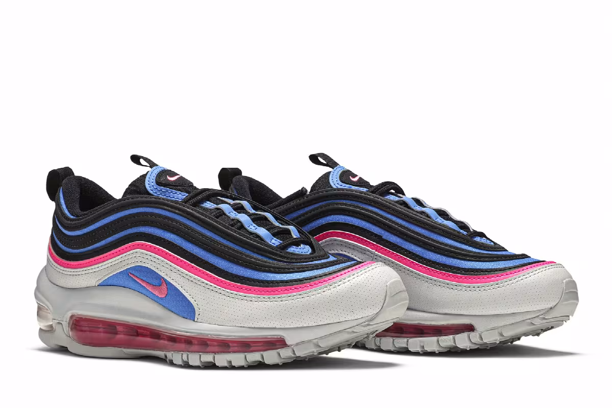 Nike Air Max 97 GS Platinum Blue Pink, view 9
