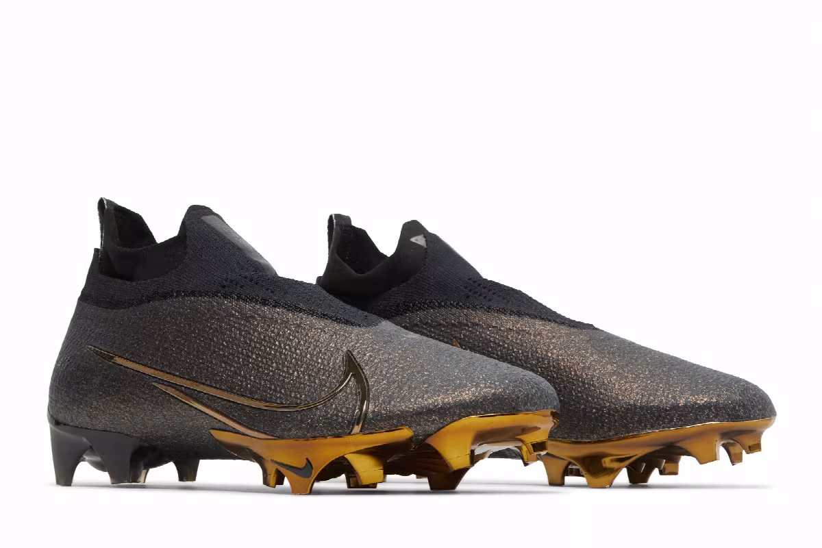 Nike Vapor Edge Elite 360 Flyknit Black Metallic Gold, view 9