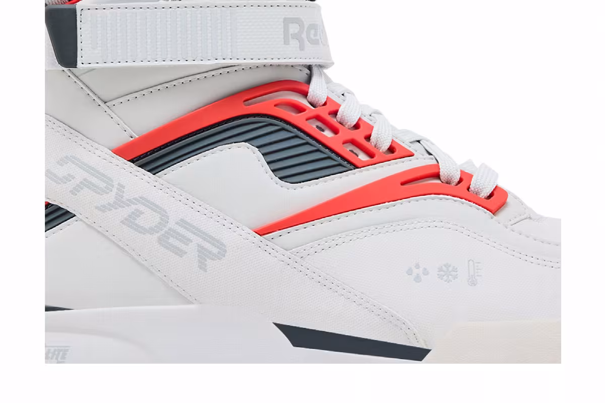 Spyder x Reebok Pump TZ Pure Grey Canton Red, view 3