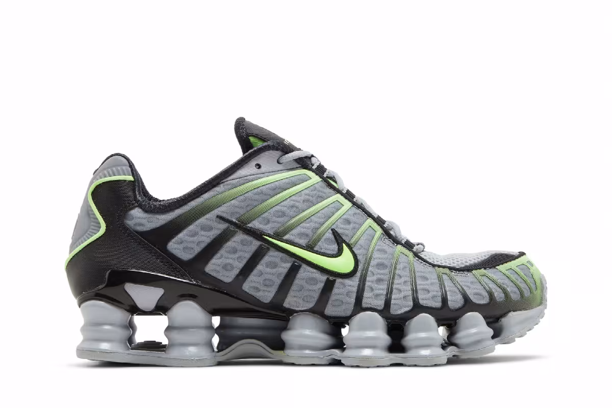 Nike Shox TL Wolf Grey Lime, view 2