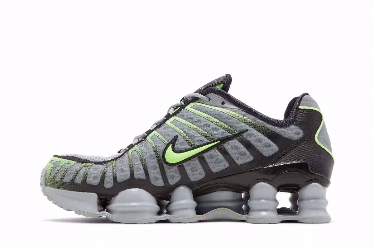 Nike Shox TL Wolf Grey Lime, view 4