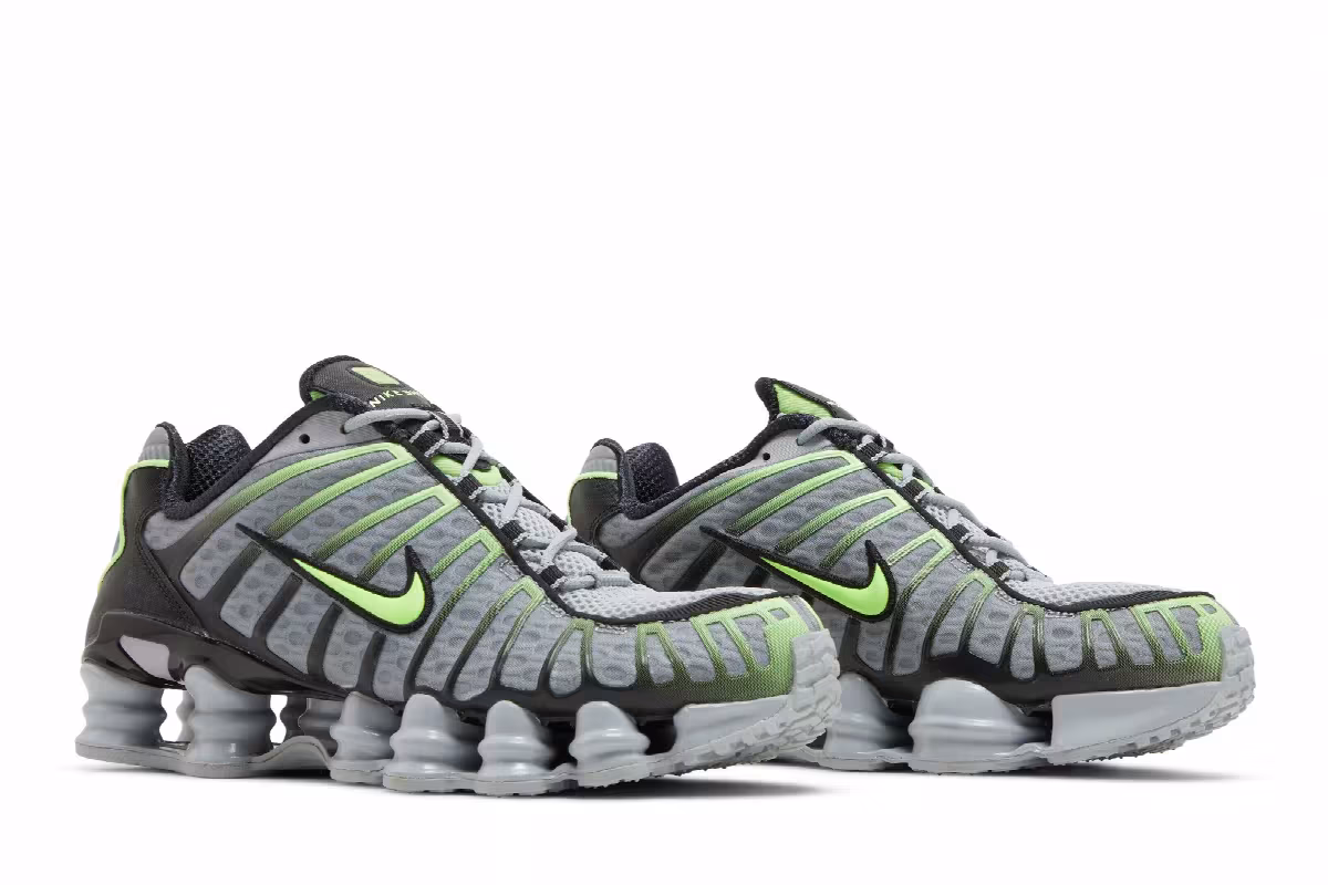 Nike Shox TL Wolf Grey Lime, view 9