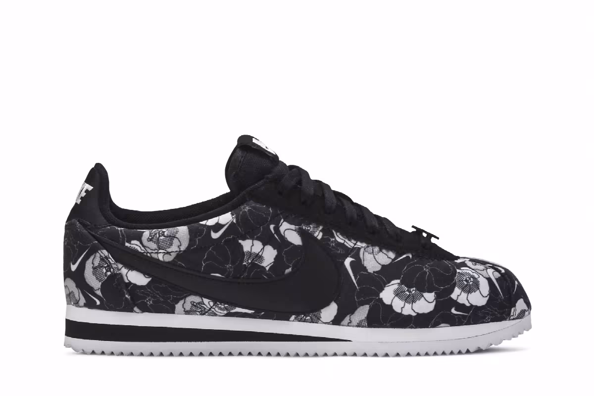 Nike Women's Classic Cortez LX Black Floral, view 2