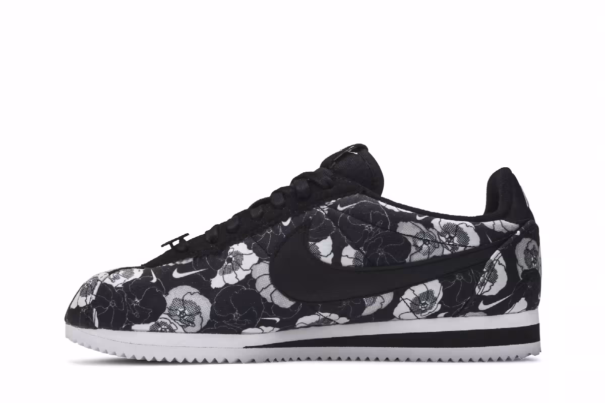Nike Women's Classic Cortez LX Black Floral, view 4