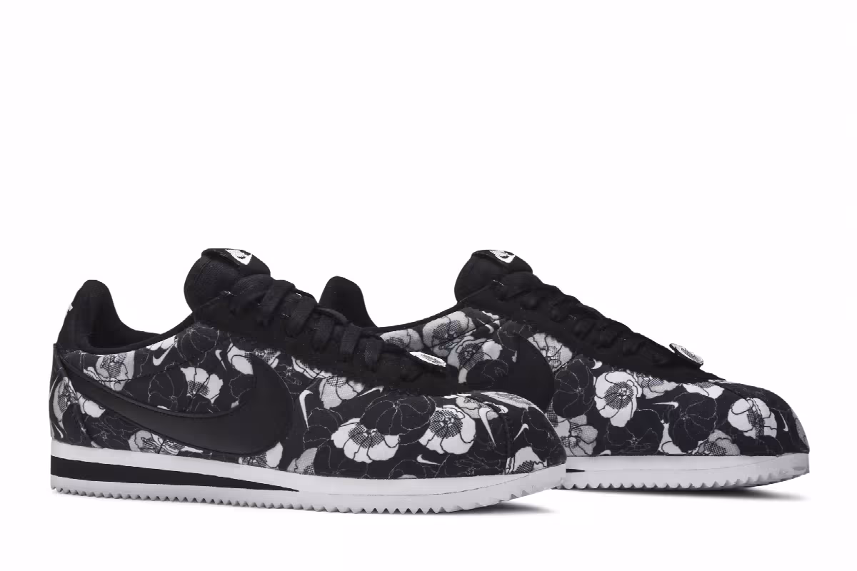 Nike Women's Classic Cortez LX Black Floral, view 9