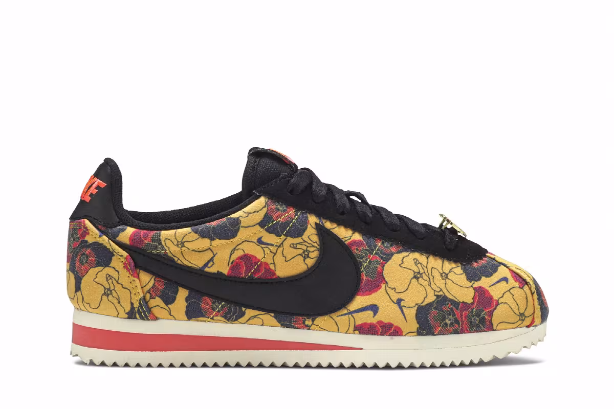 Nike Women's Cortez Gold Floral, view 2