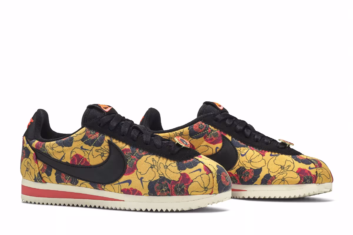 Nike Women's Cortez Gold Floral, view 9