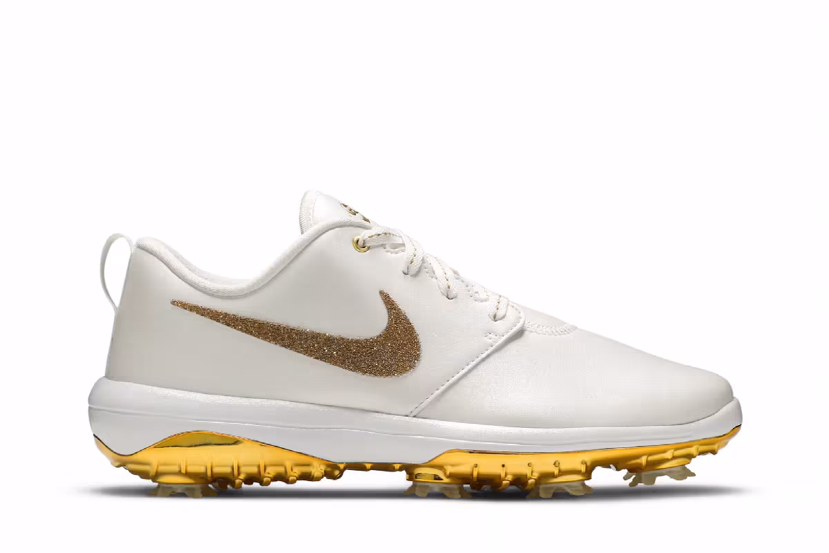 Nike Swarovski x Women's Roshe Golf Gold, view 2