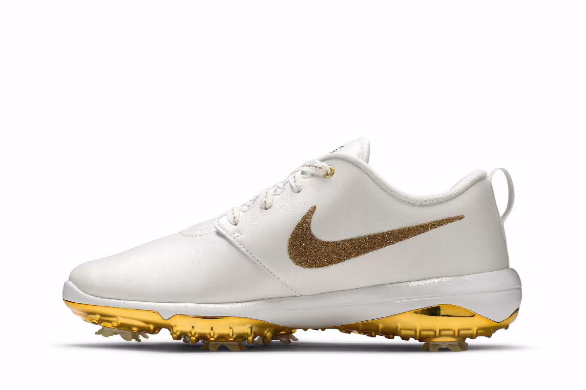 Nike Swarovski x Women's Roshe Golf Gold, view 4