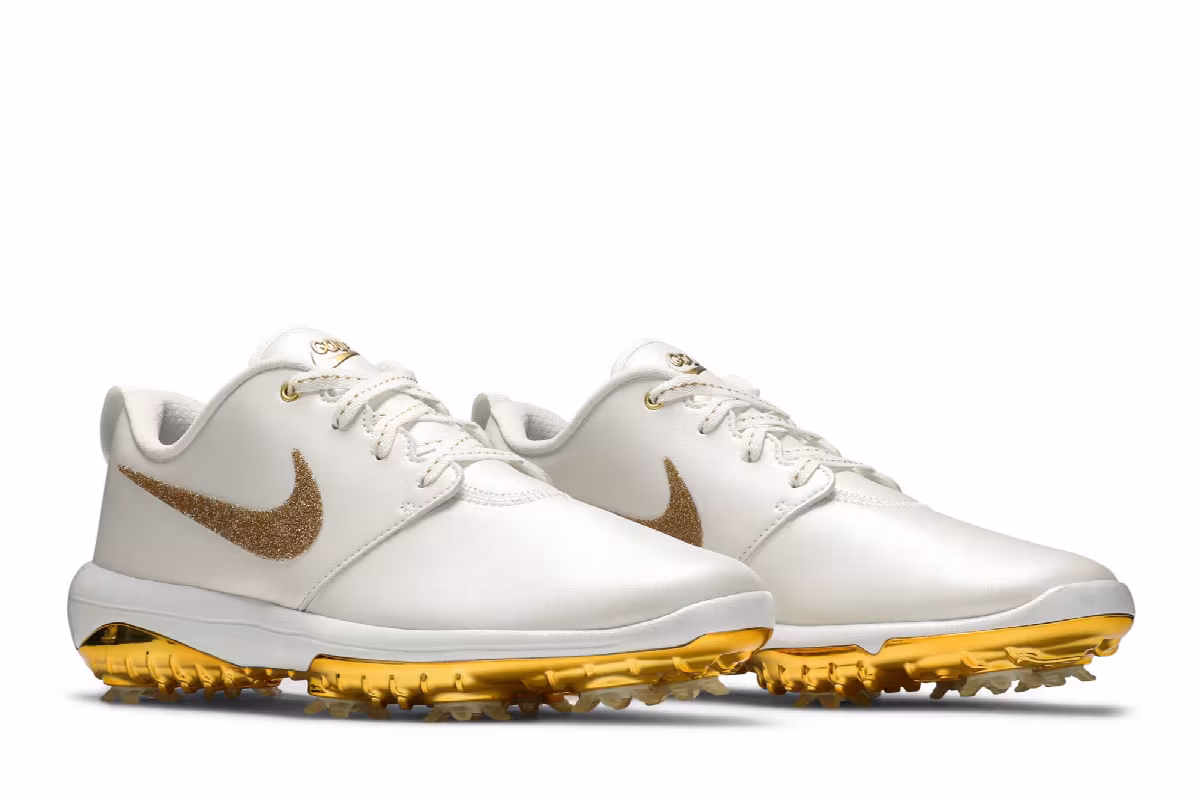 Nike Swarovski x Women's Roshe Golf Gold, view 9