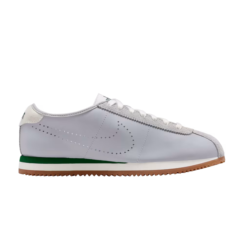 Nike Women's Cortez Leather Wolf Grey Perforated Swoosh