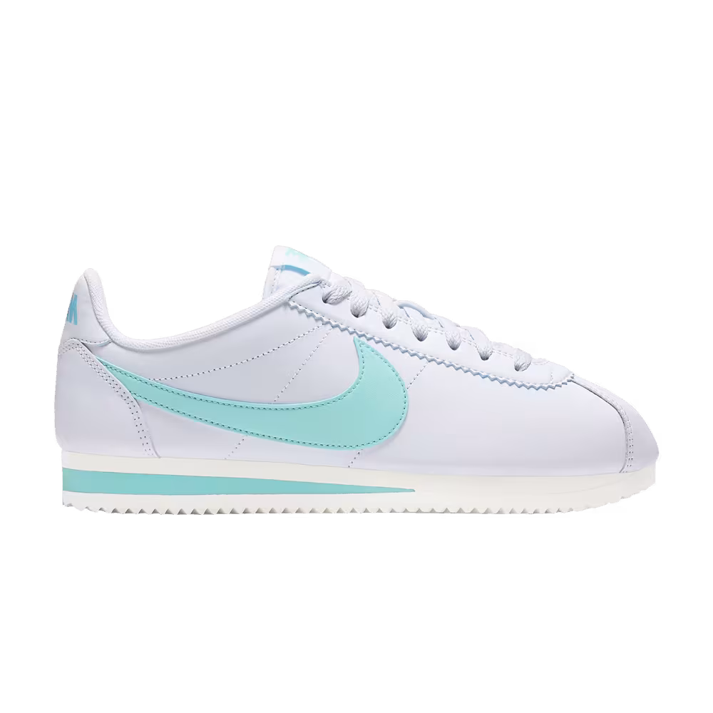 Nike Women's Classic Cortez Leather Football Grey Light Aqua