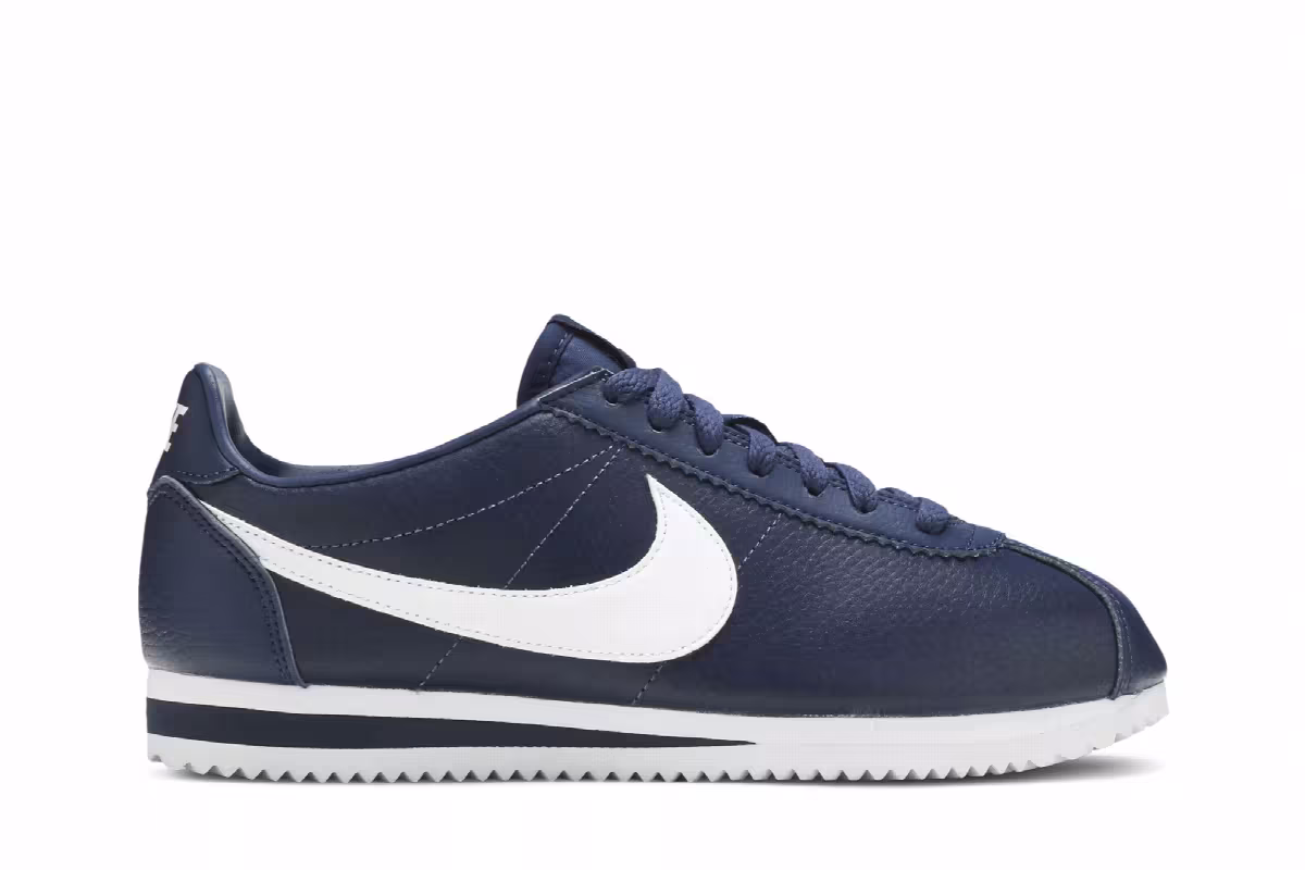 Nike Cortez Leather Midnight Navy, view 2