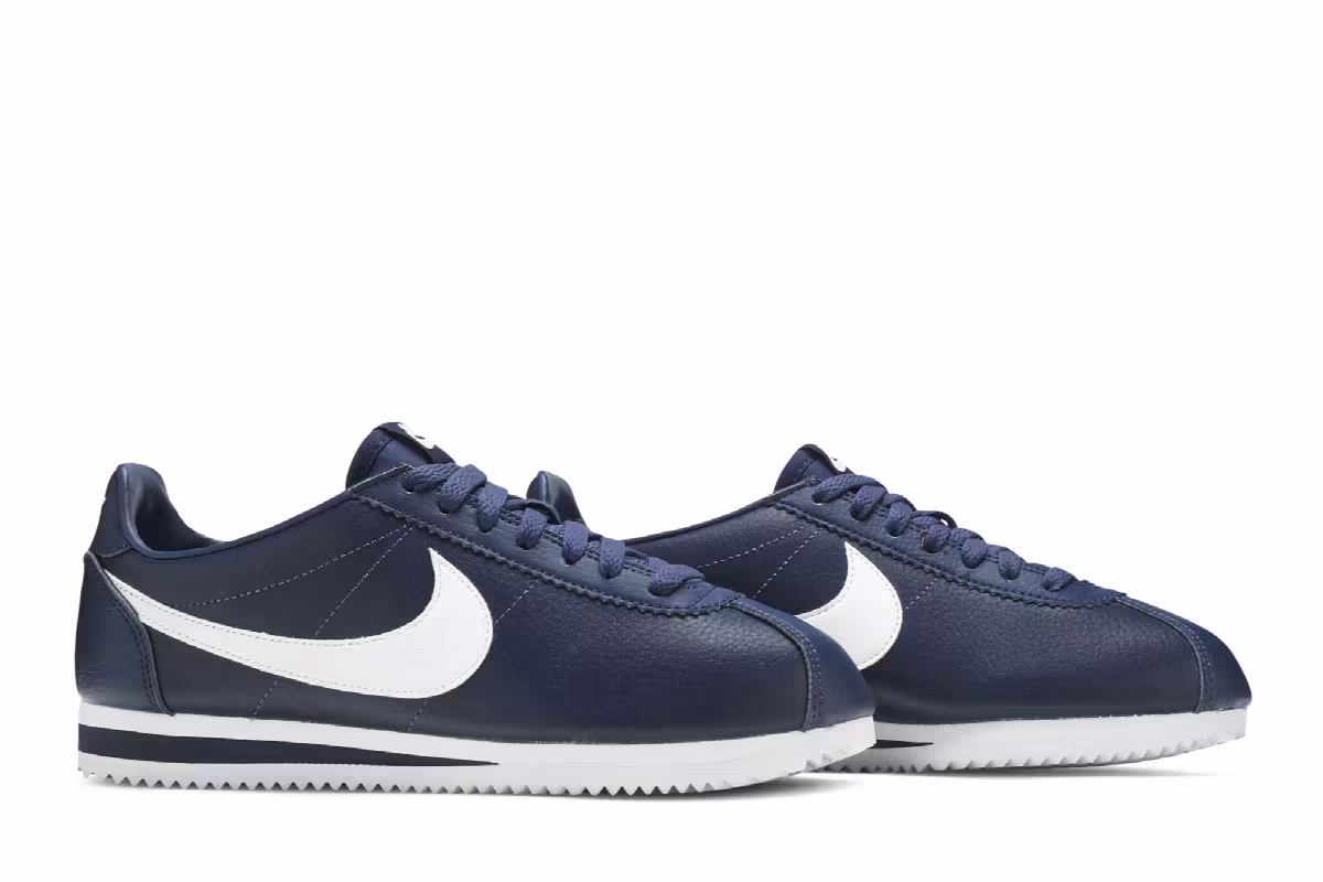 Nike Cortez Leather Midnight Navy, view 9