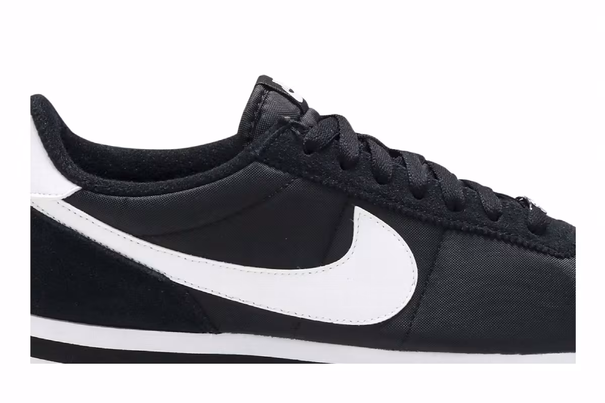 Nike Cortez Basic Nylon Black White, view 3