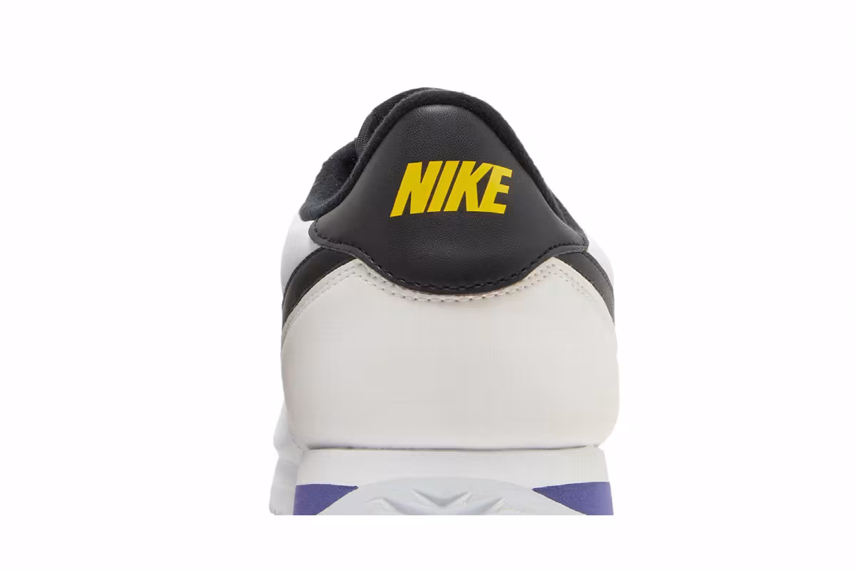 Nike Cortez Basic Leather White Black Amarillo, view 8